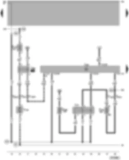 Wiring Diagram  VW PASSAT 2003 - Motronic control unit - current supply relay - brake servo relay - vacuum pump for brakes
