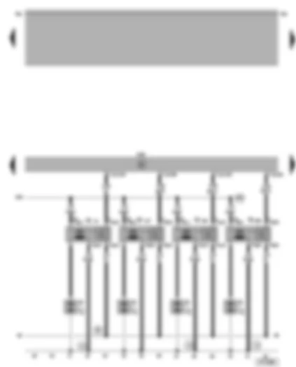 Wiring Diagram  VW PASSAT 2005 - Motronic control unit - ignition system - ignition coils - spark plugs