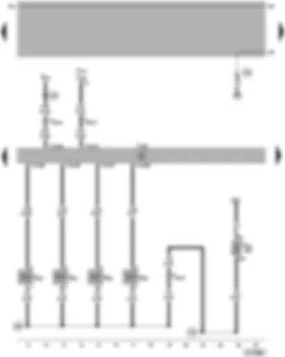 Wiring Diagram  VW PASSAT 2004 - Motronic control unit - injectors