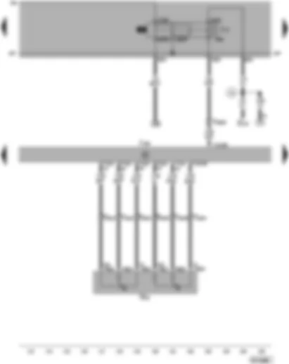 Wiring Diagram  VW PASSAT 2003 - Motronic control unit - accelerator position sender - fuel pump relay
