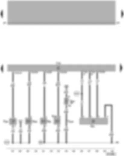 Wiring Diagram  VW PASSAT 2003 - Motronic control unit - cooling system thermostat - air mass meter - valves