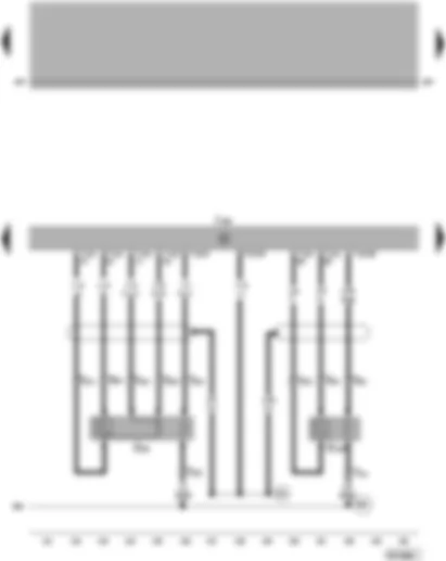 Wiring Diagram  VW PASSAT 2004 - Motronic control unit - Lambda probe - Lambda probe after catalytic converter