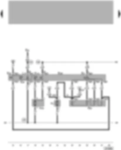 Wiring Diagram  VW PASSAT 2003 - Fresh air blower - air conditioning system switch - fresh air/recirculated air changeover