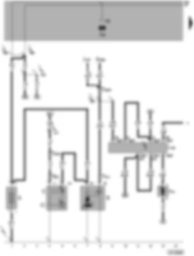 Wiring Diagram  VW PASSAT 2005 - Battery - starter - alternator - voltage regulator - turbocharger coolant pump control unit - coolant circulation pump