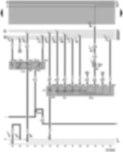Wiring Diagram  VW PASSAT 2003 - Light switch - fog light and rear fog light switch - switch and instrument illumination regulator - headlight range control regulator - switch illumination bulbs