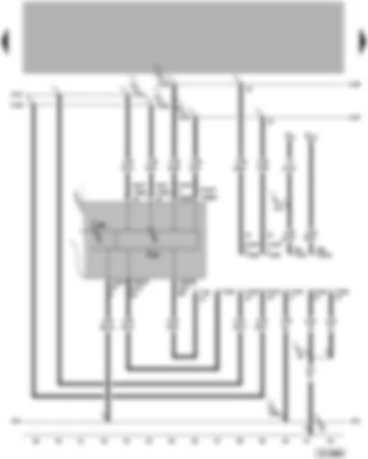 Wiring Diagram  VW PASSAT 2004 - Control unit with display in dash panel insert - data bus diagnostic interface - self-diagnosis connection