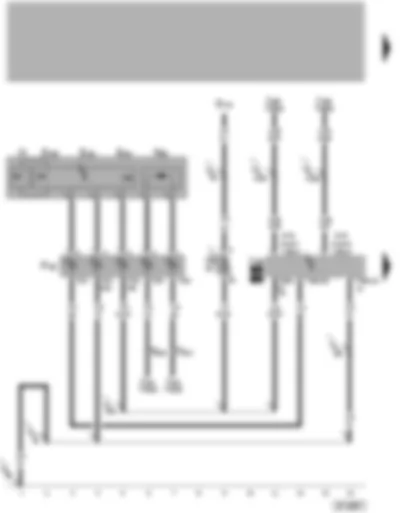 Wiring Diagram  VW PASSAT 2005 - Operating unit in steering wheel - multifunction steering wheel control unit - airbag coil connector and return spring with slip ring