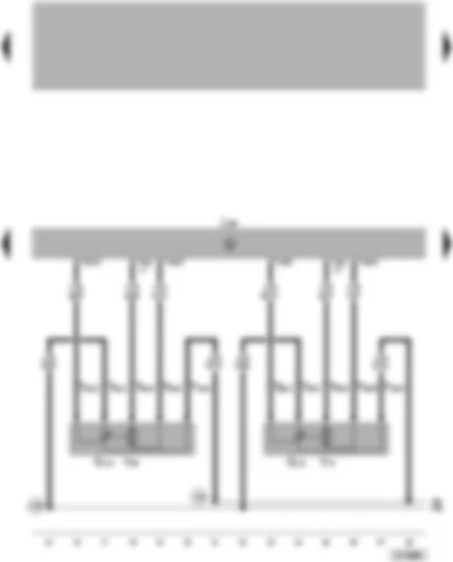 Wiring Diagram  VW PASSAT 2004 - Climatronic control unit - central flap footwell/defroster flap control motor