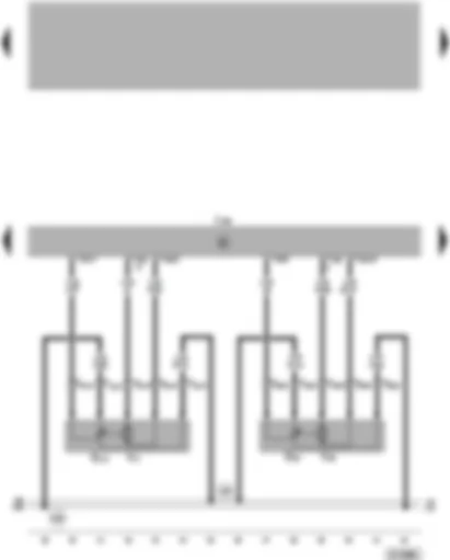 Wiring Diagram  VW PASSAT 2005 - Climatronic control unit - potentiometer- air flow flap control motor and temperature flap