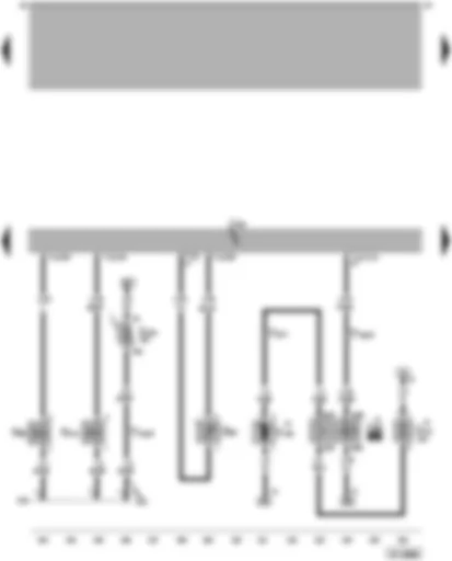 Wiring Diagram  VW PASSAT 2004 - Motronic control unit - coolant temperature display sender - brake servo relay - activated charcoal filter solenoid valve 1 - secondary air inlet valve - vacuum pump for brakes