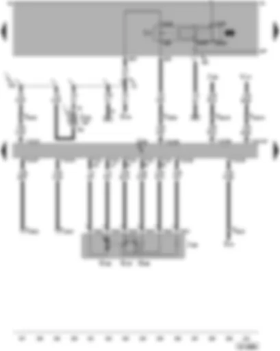 Wiring Diagram  VW PASSAT 2003 - Motronic control unit - fuel pump relay - throttle valve module