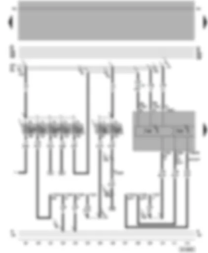 Wiring Diagram  VW PASSAT 2004 - Dash panel insert - data bus diagnostic interface - self-diagnosis connection