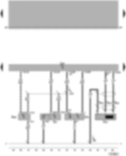 Wiring Diagram  VW PASSAT 2002 - Motronic control unit - sender for intake air pressure and temperature - Hall sender - engine speed sender - brake servo pressure sensor