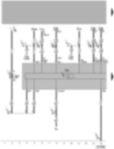 Wiring Diagram  VW PASSAT 2005 - Control unit with display for radio and navigation