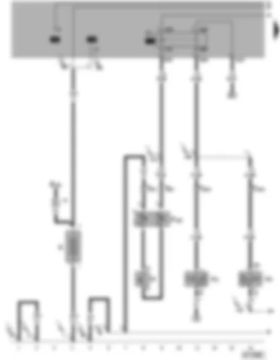 Wiring Diagram  VW PASSAT 2005 - Battery - horn plate - treble horn - bass horn - dual tone horn relay - airbag coil connector/return spring with slip ring