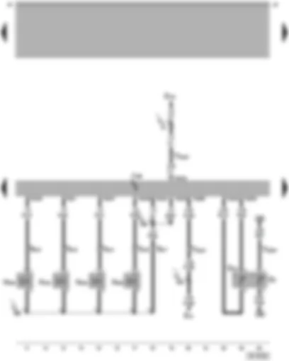 Wiring Diagram  VW PASSAT 2004 - Diesel direct injection system control unit - coolant temperature display sender - unit injector valves
