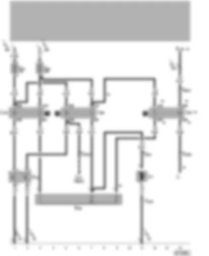Wiring Diagram  VW PASSAT 2003 - Radiator fan - radiator fan run-on relay - radiator fan thermal switch