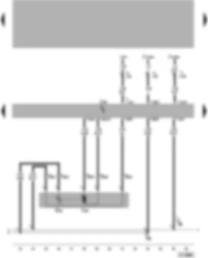 Wiring Diagram  VW PASSAT 2002 - Climatronic control unit - potentiometer for temperature flap control motor - self-diagnosis connection