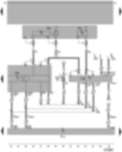 Wiring Diagram  VW PASSAT 2002 - Control unit with display and traffic information - amplifier - navigation and radio/telephone aerial