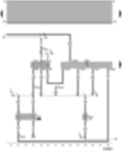 Wiring Diagram  VW PASSAT 2004 - Diesel direct injection system control unit - terminal 30 voltage supply relay - fuel pump relay