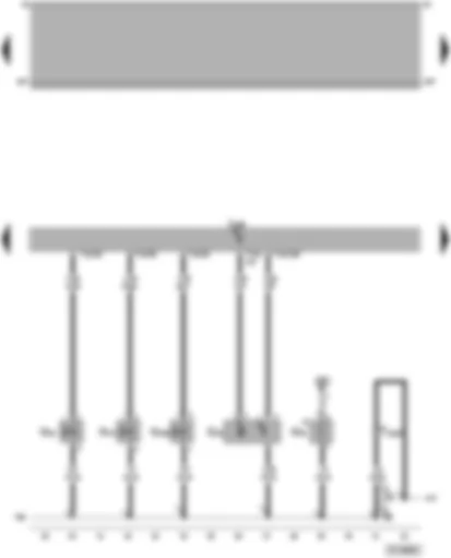 Wiring Diagram  VW PASSAT 2004 - Diesel direct injection system control unit - Hall sender - exhaust gas recirculation valve - charge pressure control solenoid valve - heater element - variable intake manifold flap changeover valve