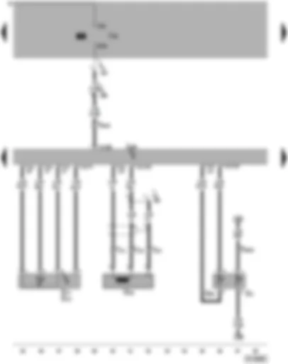 Wiring Diagram  VW PASSAT 2003 - Diesel direct injection system control unit - coolant temperature display sender - senders for engine speed - intake manifold pressure and temperature