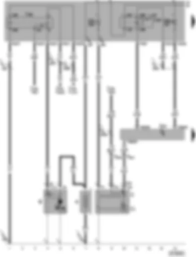 Wiring Diagram  VW PASSAT 2005 - Terminals 15 + 50 voltage supply relay - battery - starter - alternator - voltage regulator - engine control unit