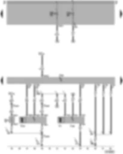 Wiring Diagram  VW PASSAT 2005 - Engine control unit - heater element for crankcase breather - radiator fan - intake manifold flap motor
