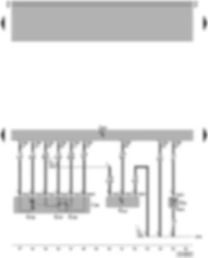 Wiring Diagram  VW PASSAT 2005 - Engine control unit - throttle valve module - fuel pressure sender for low pressure - coolant temperature sender