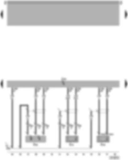 Wiring Diagram  VW PASSAT 2005 - Engine control unit - engine speed sender - knock sensors 1 and 2