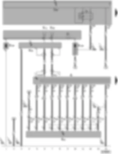 Wiring Diagram  VW PASSAT 2005 - Radio - aerial amplifier - aerial - CD changer - heated rear window relay