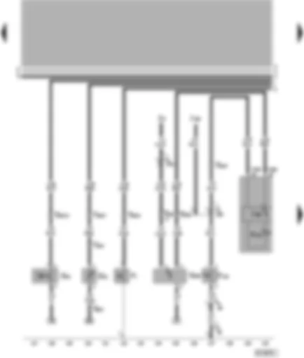 Wiring Diagram  VW PASSAT 2001 - Oil pressure switch - speedometer sender - oil level and oil temperature sender - coolant shortage indicator sender - anti-theft alarm and vermin repellent system contact switch - dash panel insert