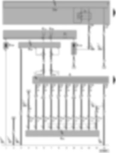 Wiring Diagram  VW PASSAT 2005 - Radio - aerial amplifier - aerial - CD changer - heated rear window relay