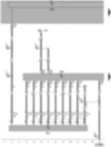 Wiring Diagram  VW PASSAT 2005 - Control unit with display for radio and navigation system - CD changer