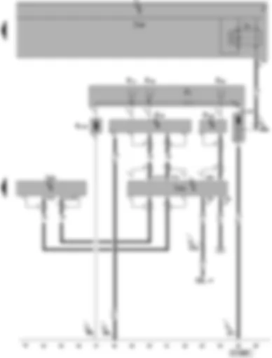 Wiring Diagram  VW PASSAT 2005 - Control unit with display for radio and navigation system - aerial amplifier - aerial selection control unit