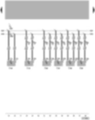 Wiring Diagram  VW PASSAT 2005 - Front passenger door control unit - driver door control unit - rear left and rear right door control unit - parking aid control unit