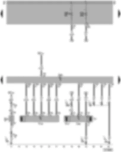 Wiring Diagram  VW PASSAT 2005 - Engine control unit - heater element for crankcase breather - radiator fan - intake manifold flap motor