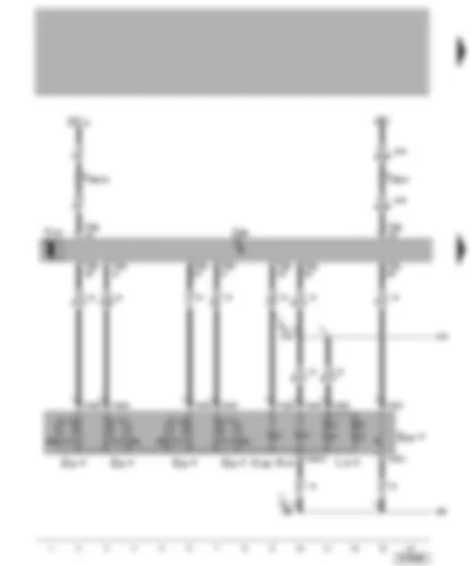 Wiring Diagram  VW PASSAT 2005 - Driver door control unit - front left window regulator switch - rear left window regulator switch and rear right - in driver door