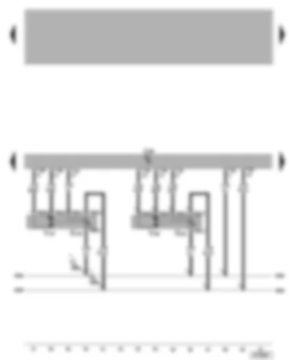 Wiring Diagram  VW PASSAT 2006 - Climatronic control unit - defroster flap control motor - right temperature flap control motor