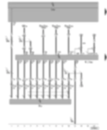 Wiring Diagram  VW PASSAT 2005 - Voltage supply for radio and control unit with display for radio and navigation - CD changer - GPS aerial connection