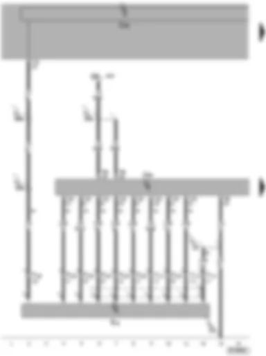 Wiring Diagram  VW PASSAT 2005 - Control unit with display for radio and navigation system - CD changer