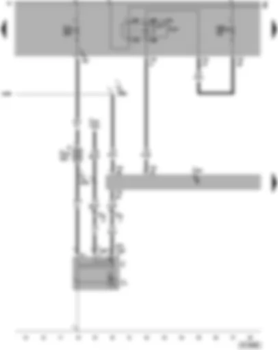 Wiring Diagram  VW PASSAT 2005 - Terminal 30 voltage supply relay - engine control unit - alternator - voltage regulator