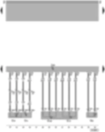 Wiring Diagram  VW PASSAT 2005 - Engine control unit - intake air temperature sender - charge air pressure sender - accelerator position sender 2 - coolant temperature sender