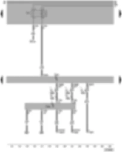 Wiring Diagram  VW PASSAT 2005 - Engine control unit - fuel pump relay - data bus diagnostic interface - self-diagnosis connection