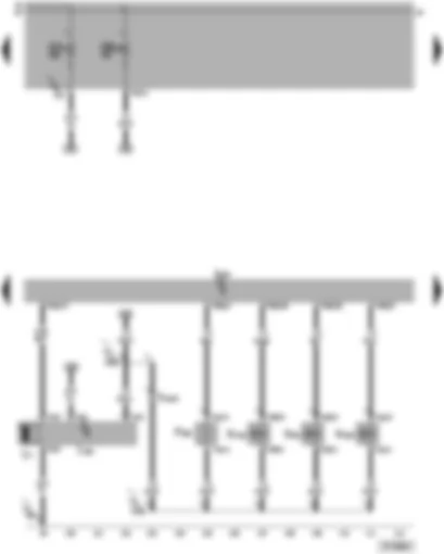 Wiring Diagram  VW PASSAT 2005 - Engine control unit - radiator fan control unit - activated charcoal filter system solenoid valve 1 - inlet camshaft control valve 1