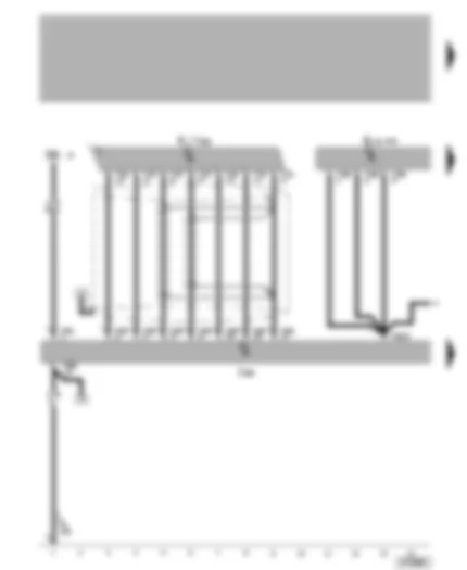 Wiring Diagram  VW PASSAT 2005 - Voltage supply - multimedia control unit - radio/ control unit with display for radio and navigation - additional connections unit for audio and video
