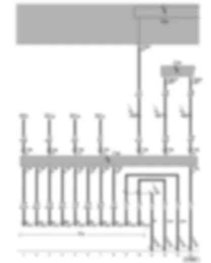 Wiring Diagram  VW PASSAT 2005 - Trailer detector control unit - trailer socket - data bus diagnostic interface