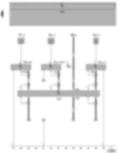 Wiring Diagram  VW PASSAT 2005 - Aerial (estate) - aerial amplifier - control unit for aerial selection