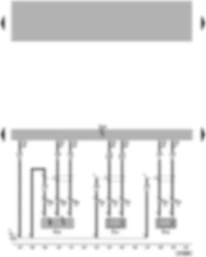 Wiring Diagram  VW PASSAT 2005 - Engine control unit - engine speed sender - knock sensors 1 and 2