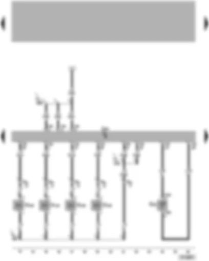 Wiring Diagram  VW PASSAT 2006 - Engine control unit - radiator outlet coolant temperature sender - unit injector valves for cylinders 1-4